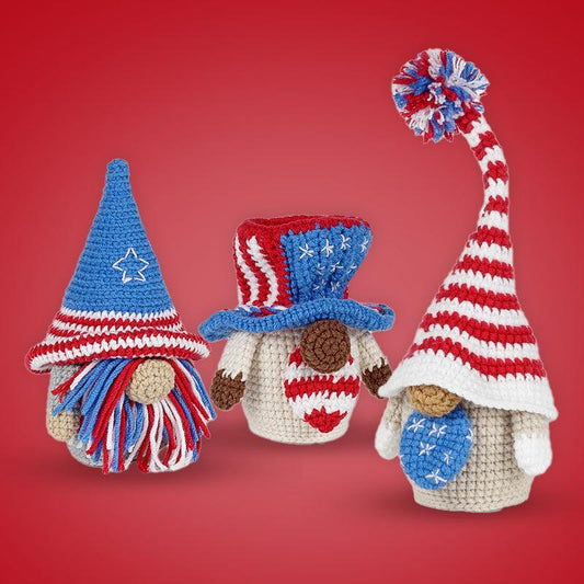 Beginners Crochet Kit-Independence Day in the United States - Dynamic Frog