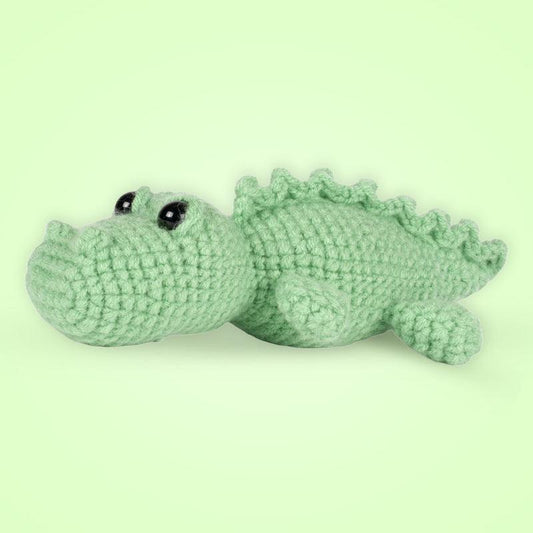 Green Crocodile Crochet Kit for Beginners – Crocheting Just Got Wild!🐊🧶 - Dynamic Frog