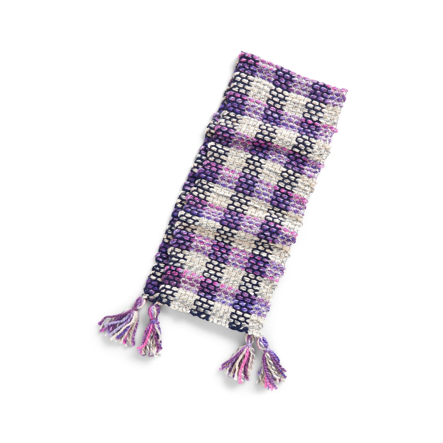 Bernat Gingham Weaving Scarf Pattern