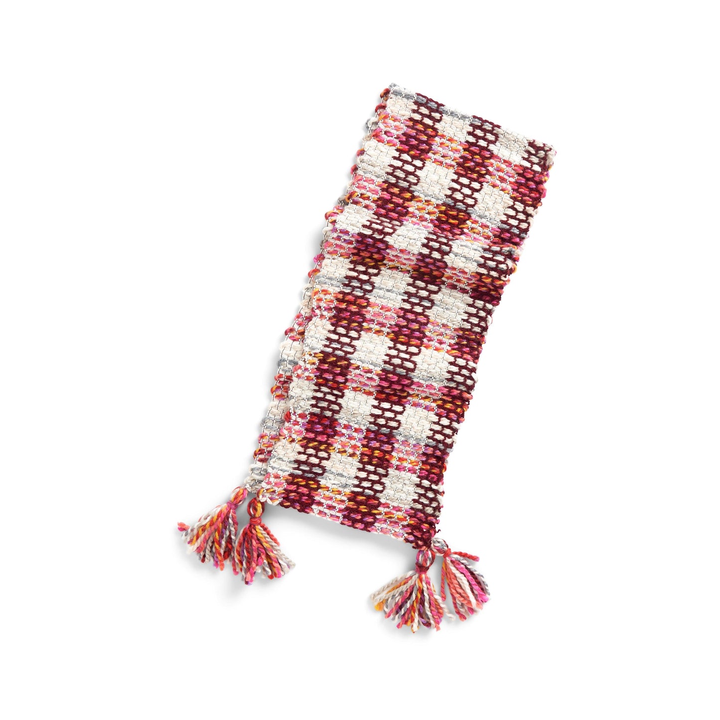 Bernat Gingham Weaving Scarf Pattern