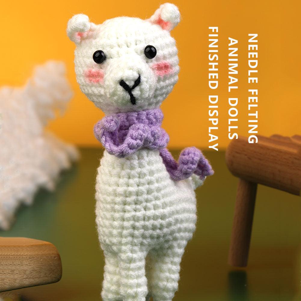 Alpaca Crochet Kit for Beginners – Create Your Own Cozy Scarf-Wearing White Alpaca!🦙🧶💜 - Dynamic Frog