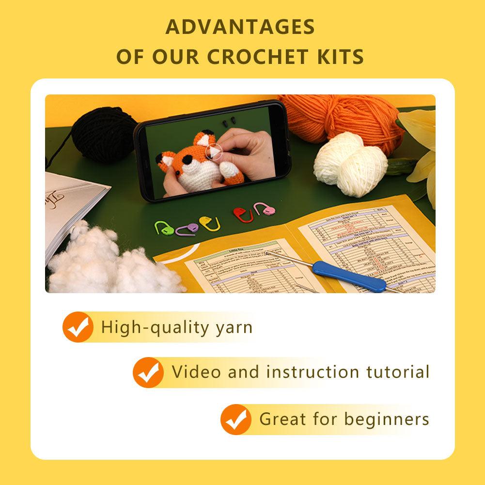 Orange Fox Crochet Kit for Beginners – Craft Your Very Own Furry Friend!🦊🧶 - Dynamic Frog