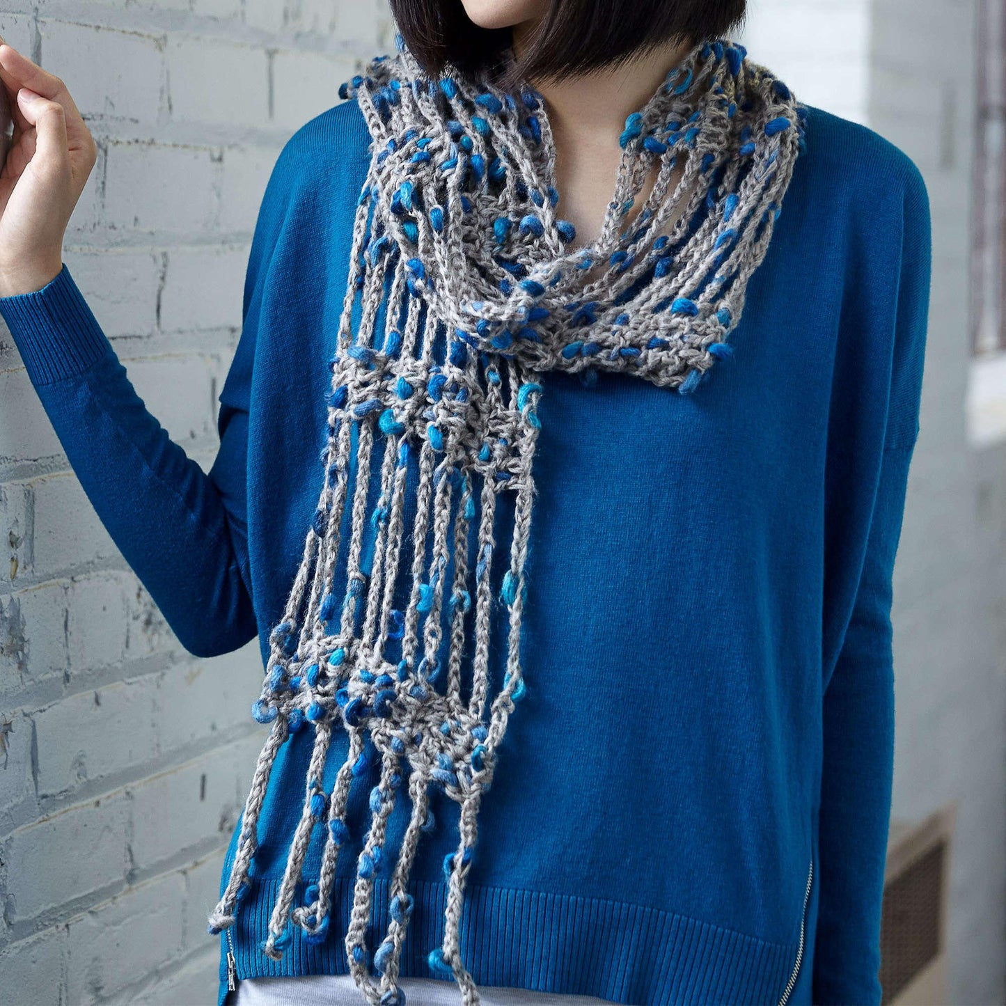 Patons Crochet Chain Reaction Scarf