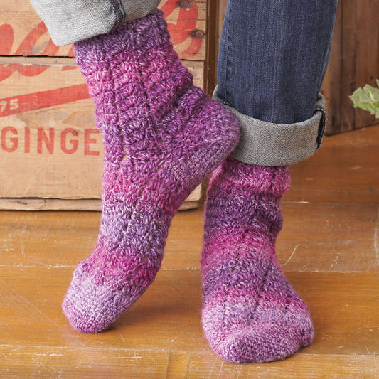 Patons Crochet Twisting Lace Socks