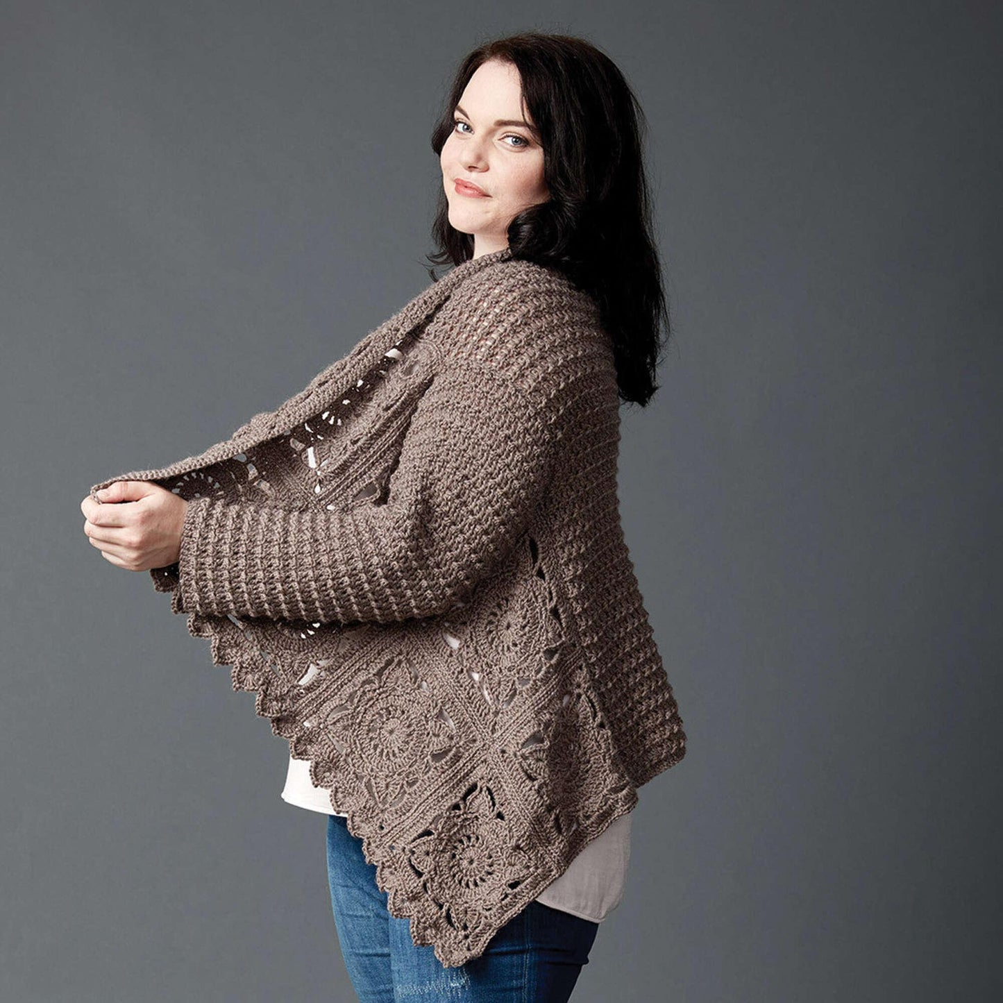 Patons Crochet Textured Granny Cardigan