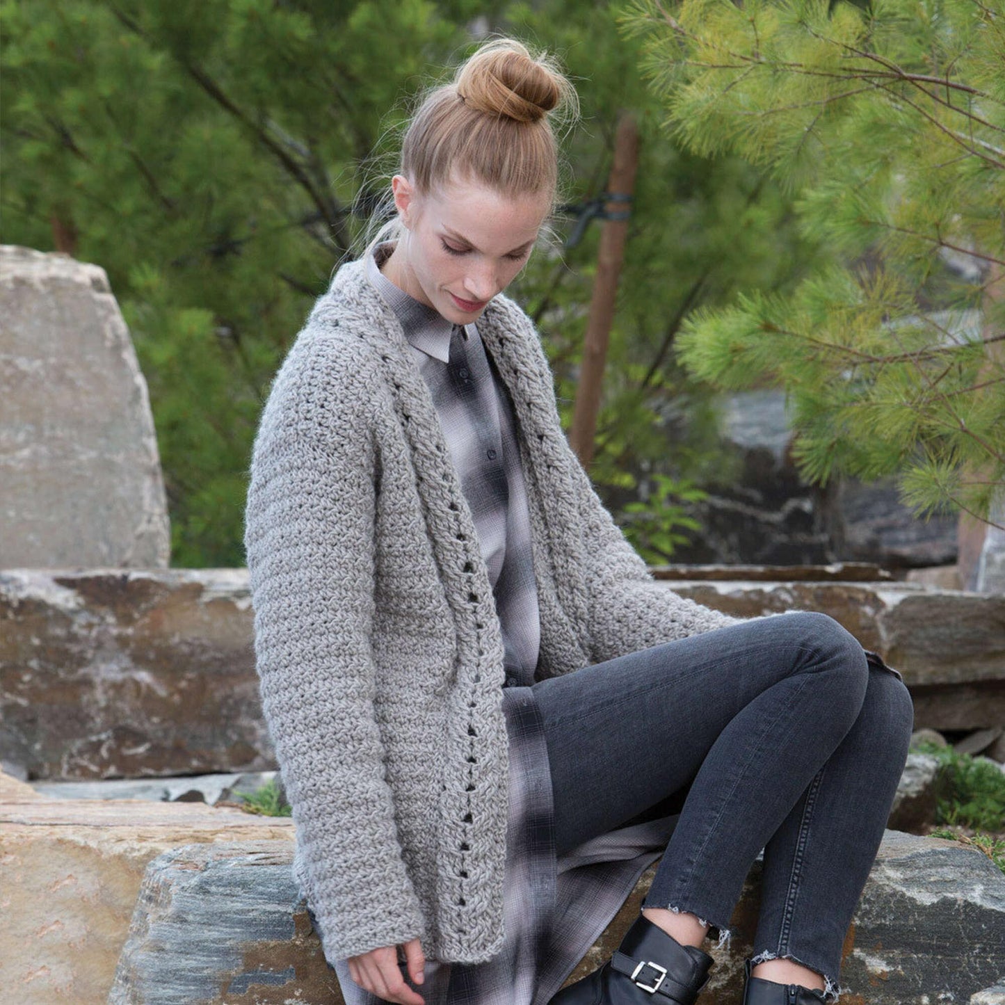 Patons Slouchy Crochet Cardigan