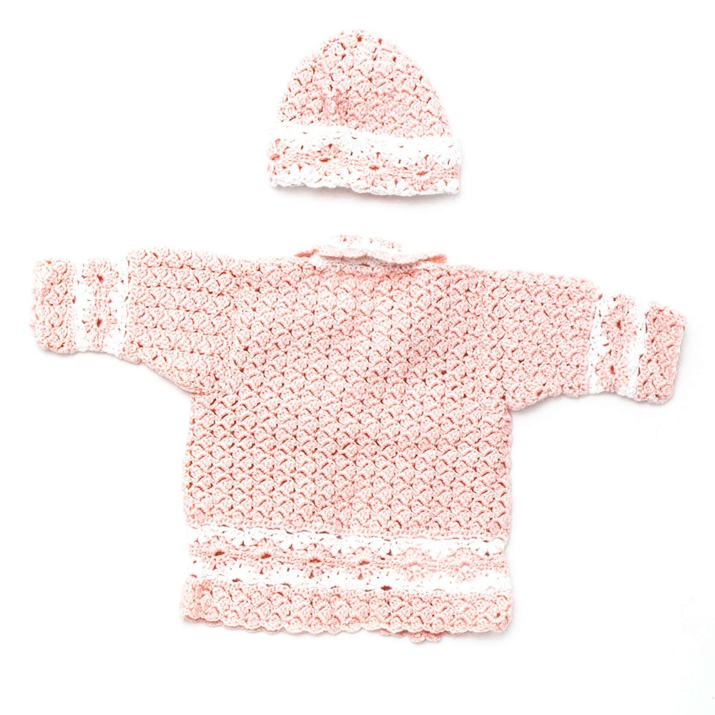 Patons Daisy Chain Crochet Cardigan & Hat