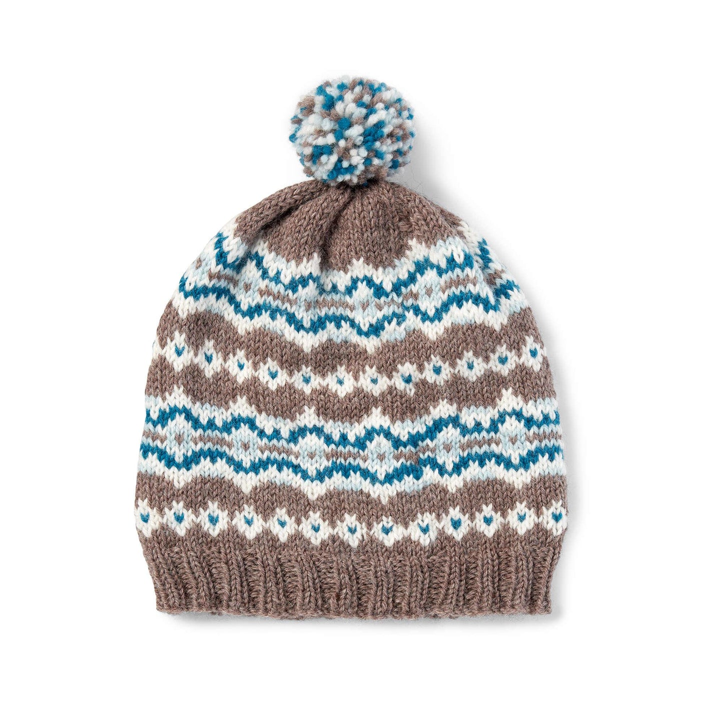 Patons Frosted Fair Isle Knit Hat