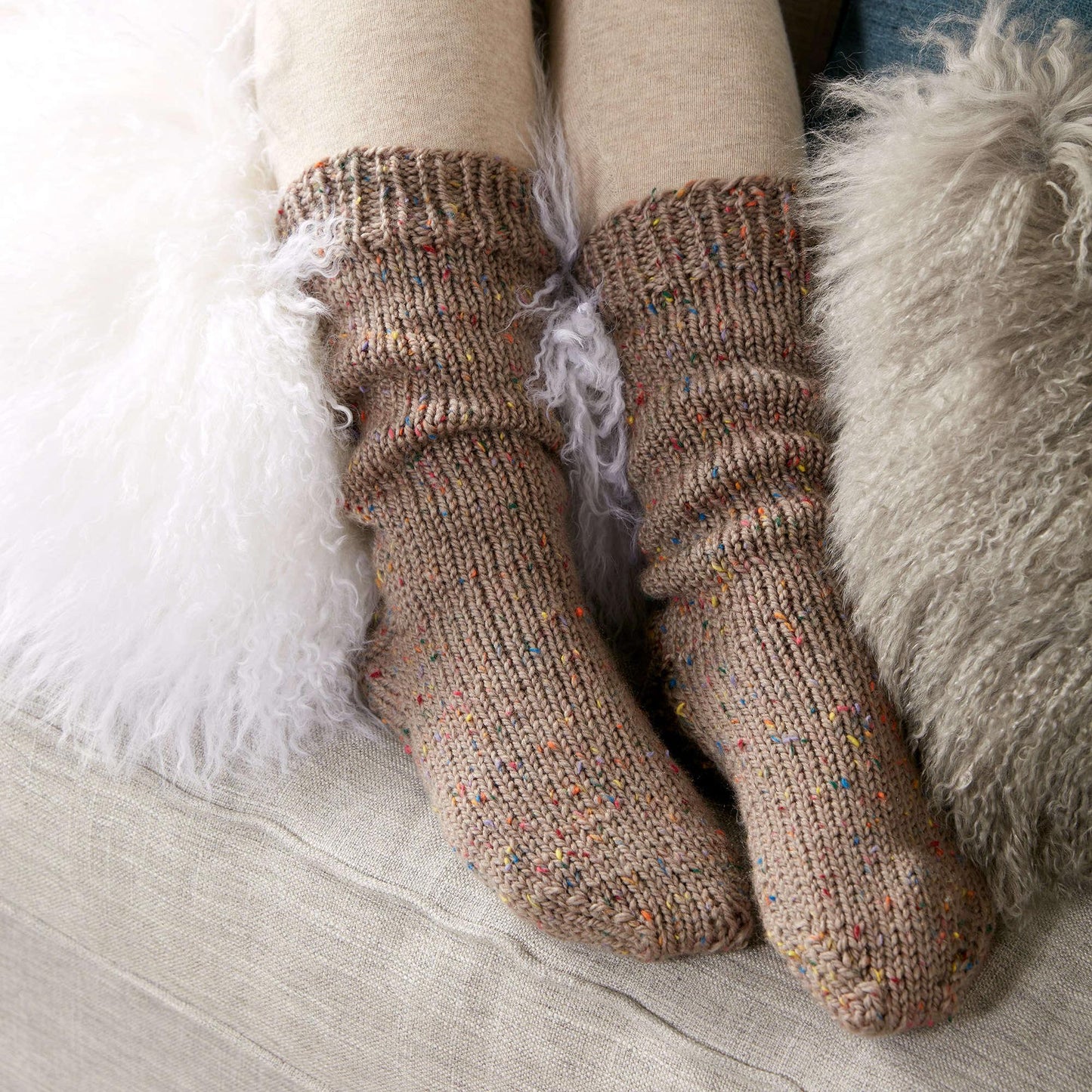 Patons Knit Slouchy Socks