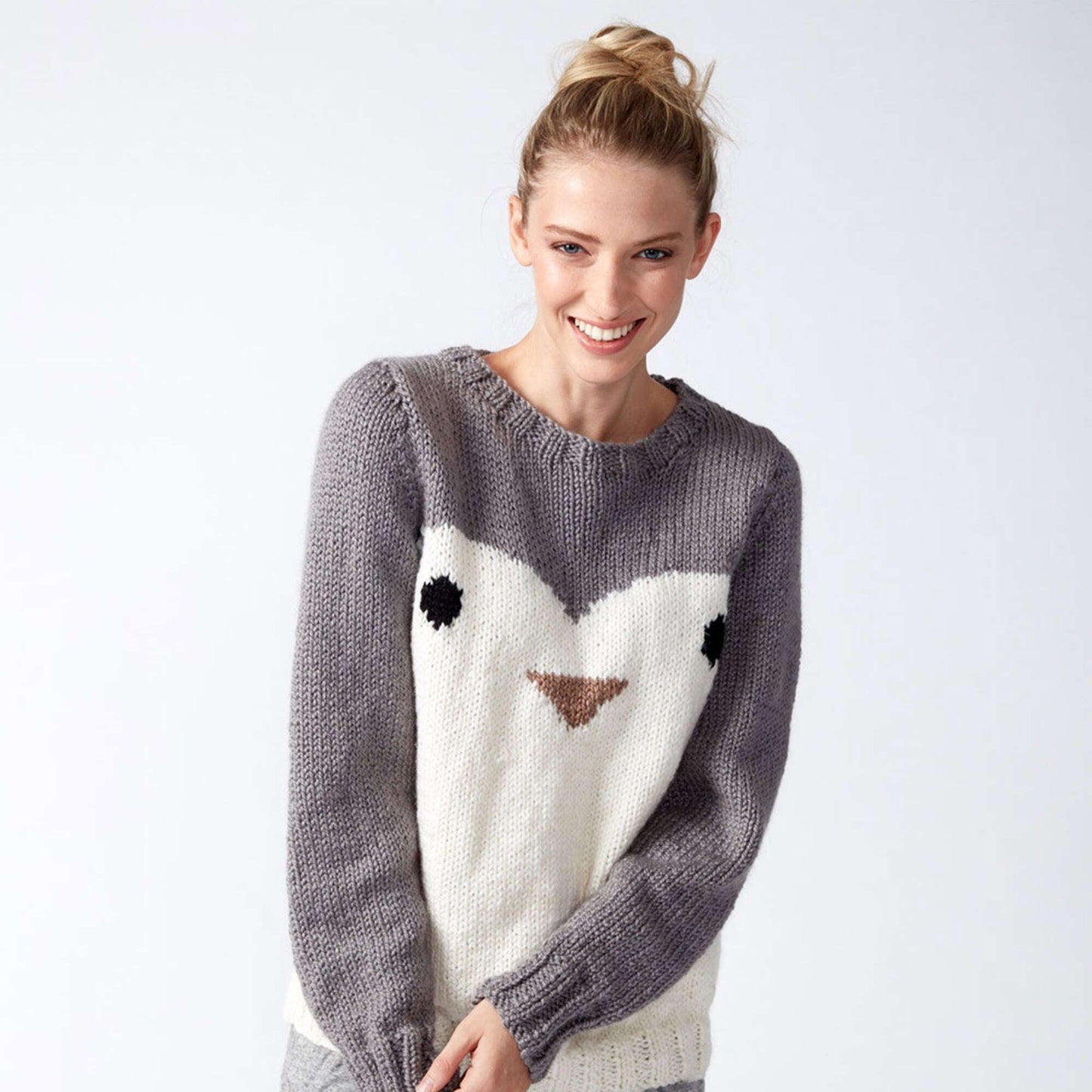 Patons Penguin Knit Holiday Sweater