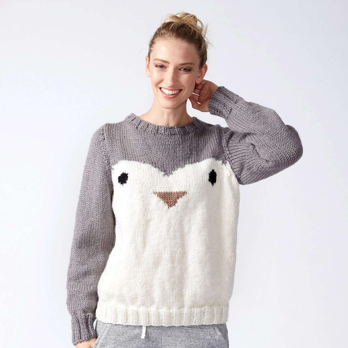 Patons Penguin Knit Holiday Sweater