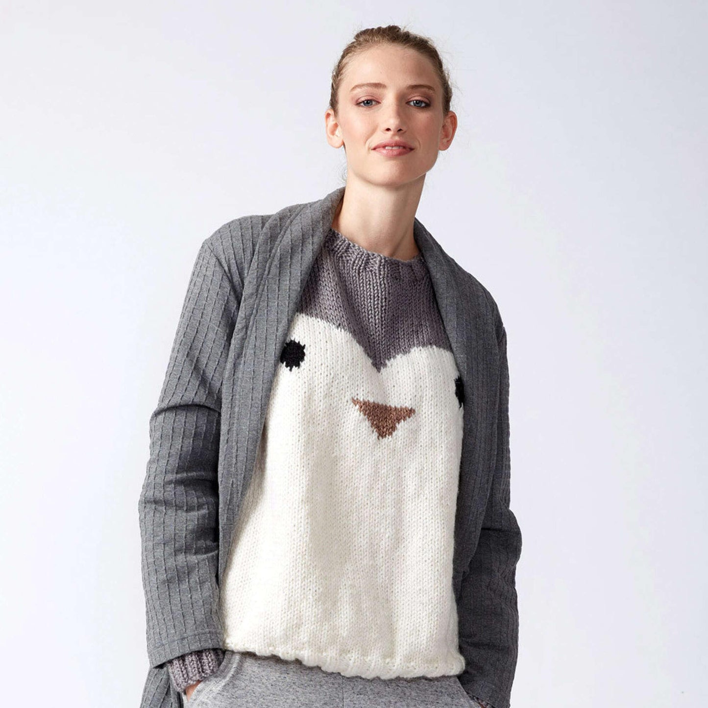 Patons Penguin Knit Holiday Sweater