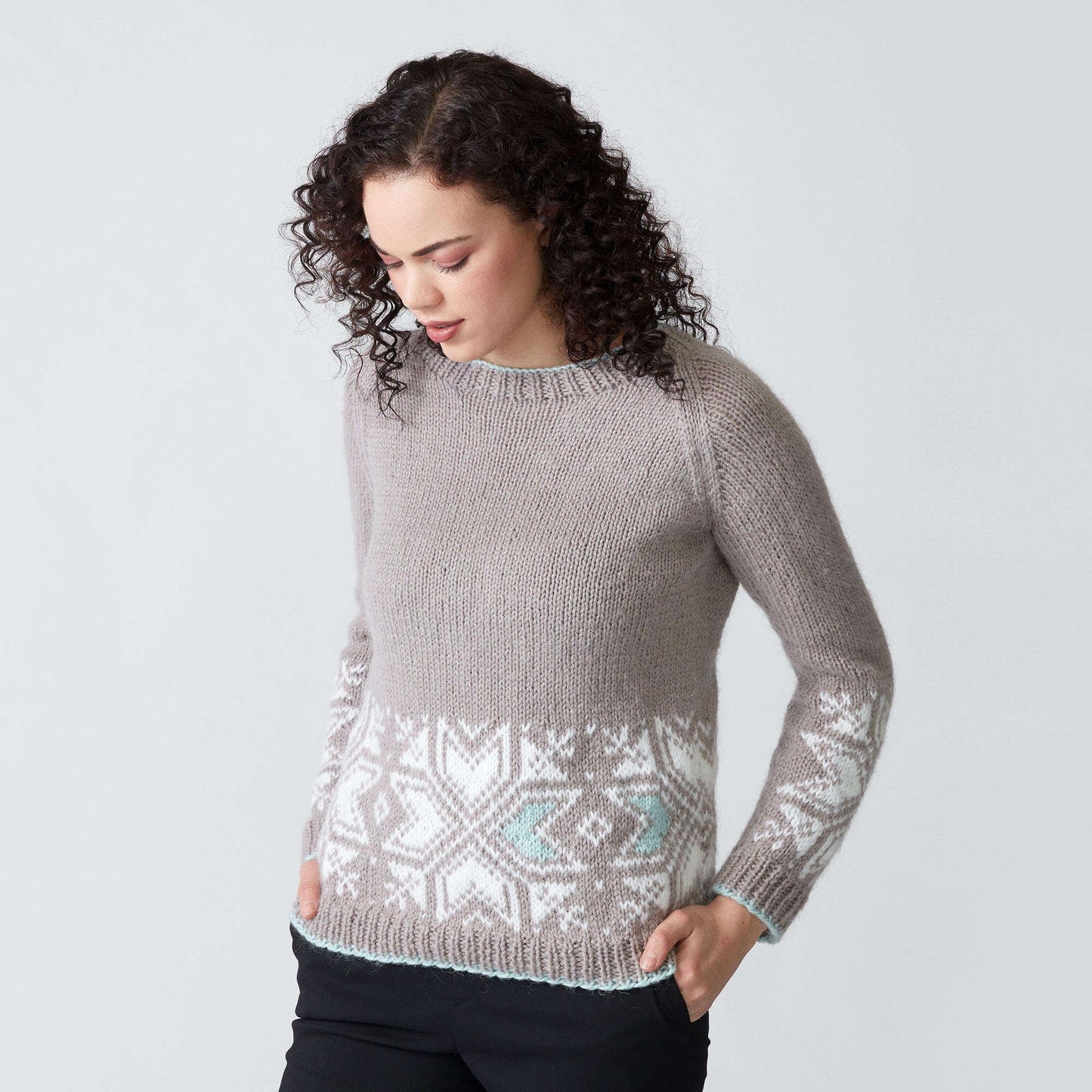 Patons Graphic Snowflake Knit Sweater