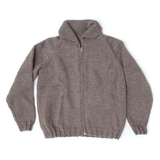 Patons Knit Dad's Zip Front Jacket