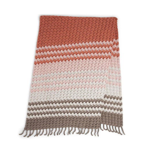 Red Heart Softly Striped Crochet Wrap