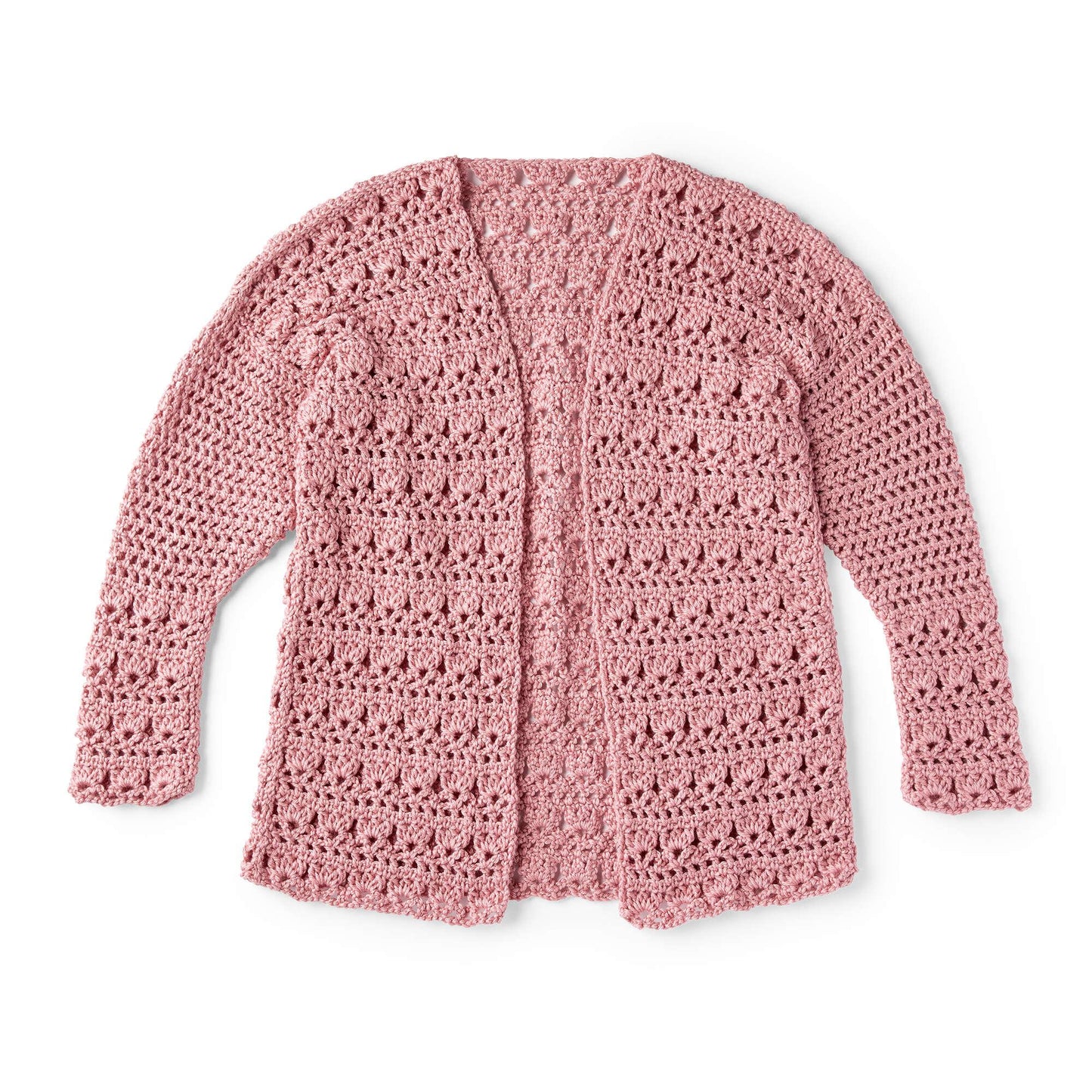 Red Heart Open Front Comfy Crochet Cardigan