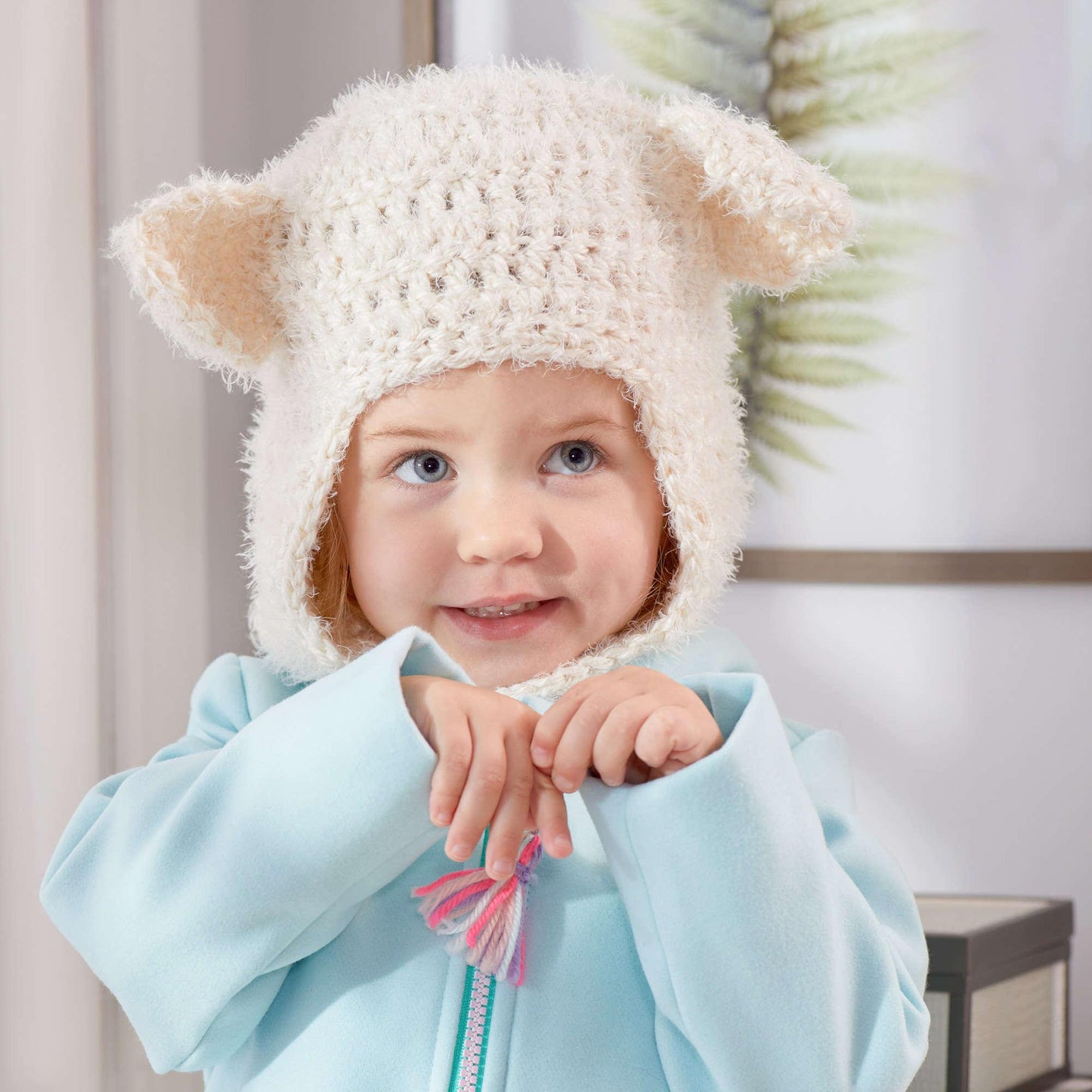 Red Heart Polar Bear Crochet Balaclava Hood