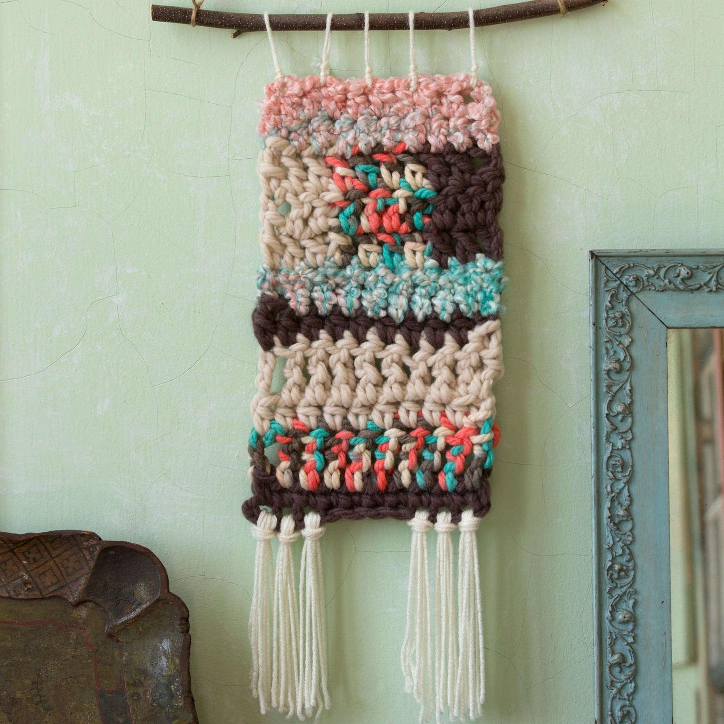 Red Heart Retro Crochet Wall Hangings