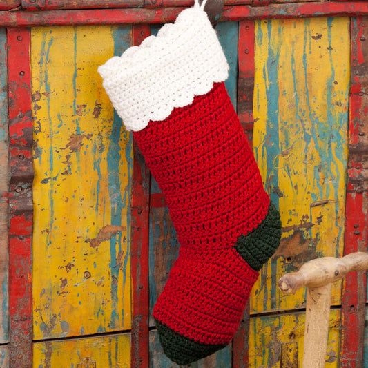 Red Heart Crochet Christmas Stocking