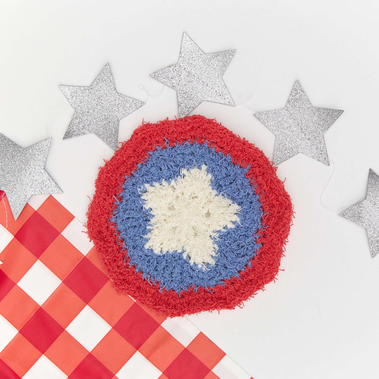 Red Heart Patriotic Crochet Washcloth