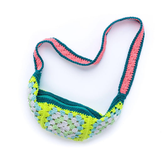 Red Heart Radiant Crochet Glowy Granny Cross Body Bag