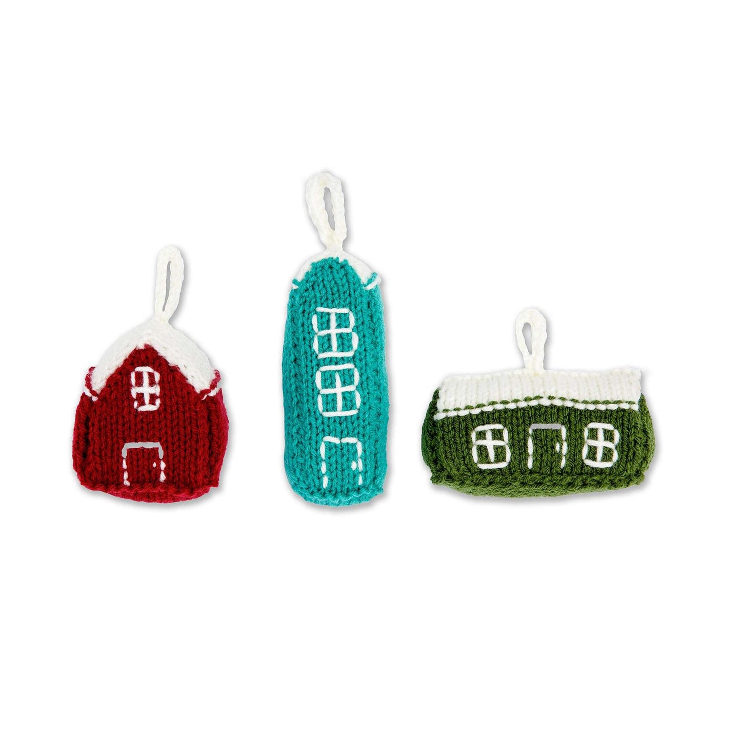 Red Heart Quiet Village Knit Ornaments