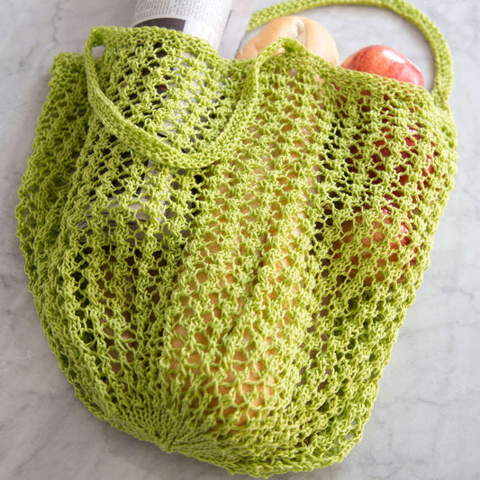 Red Heart Lacy Knit Market Bag