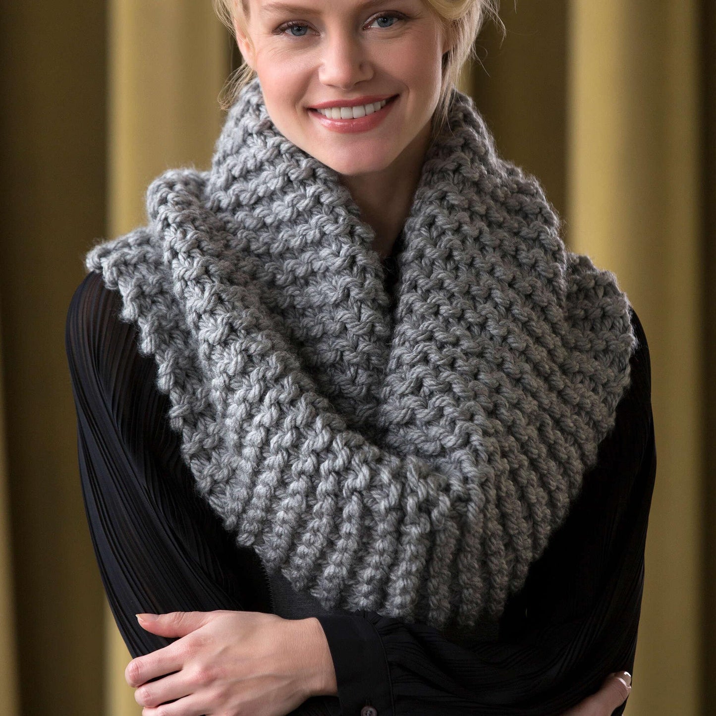 Red Heart Knit Voluminous Cowl