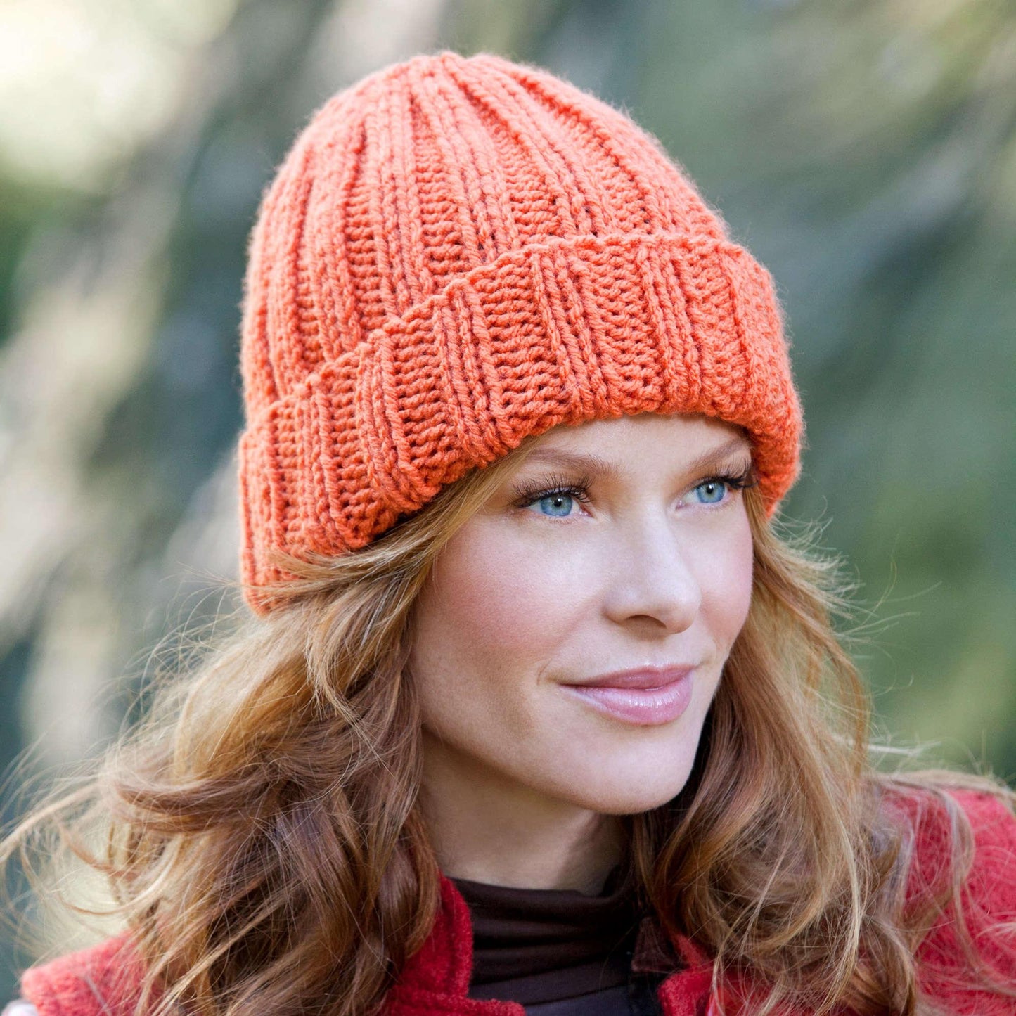 Red Heart Easy-Fit Ribbed Hat