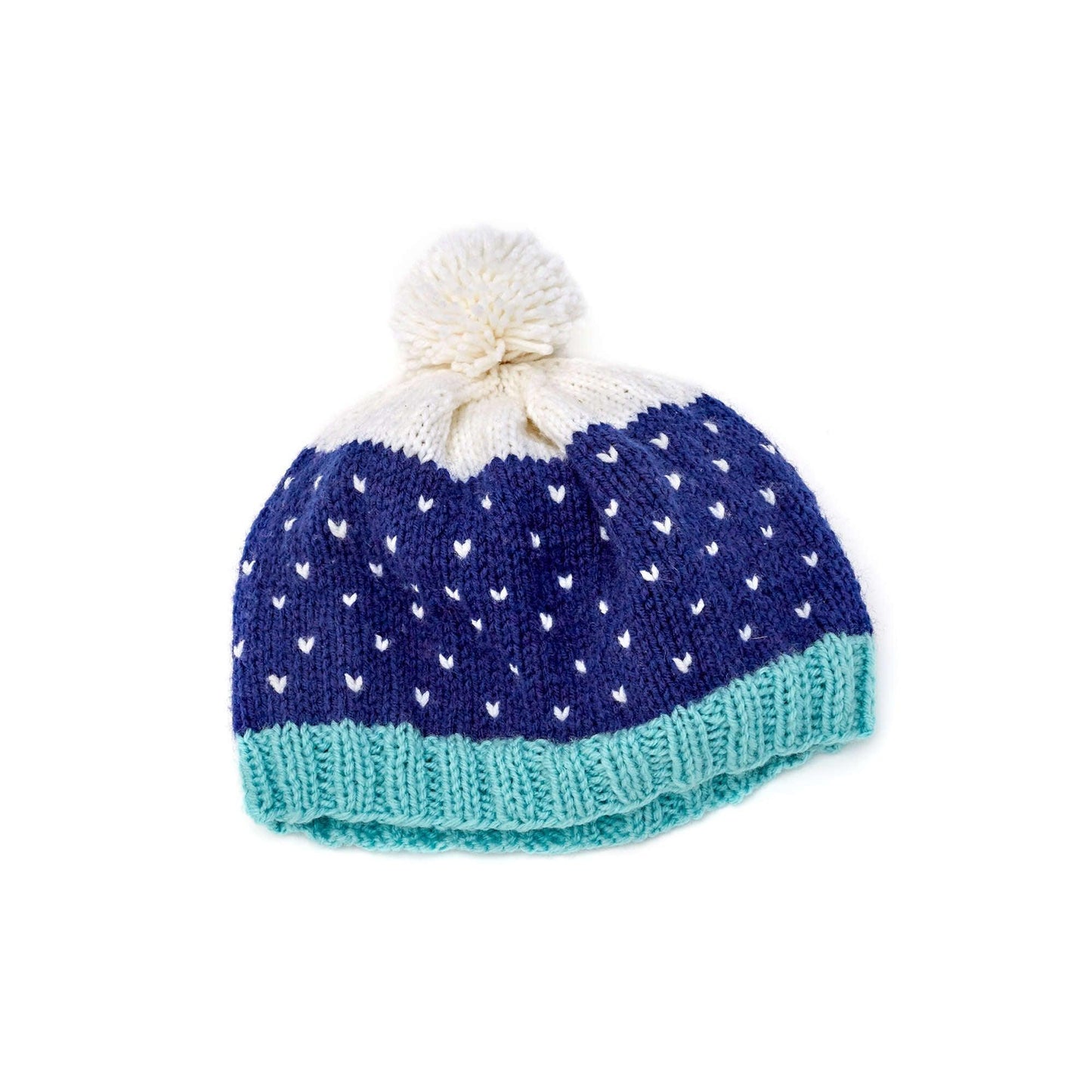 Red Heart Knit Snow-Speckled Hat