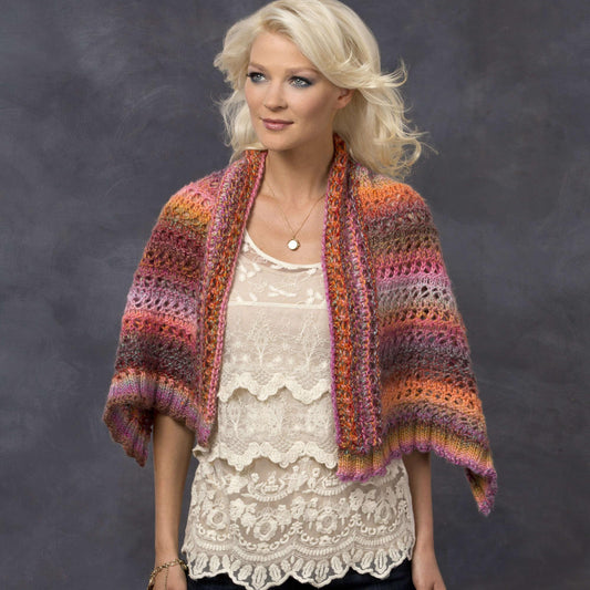 Red Heart Knit Sunset Wrap