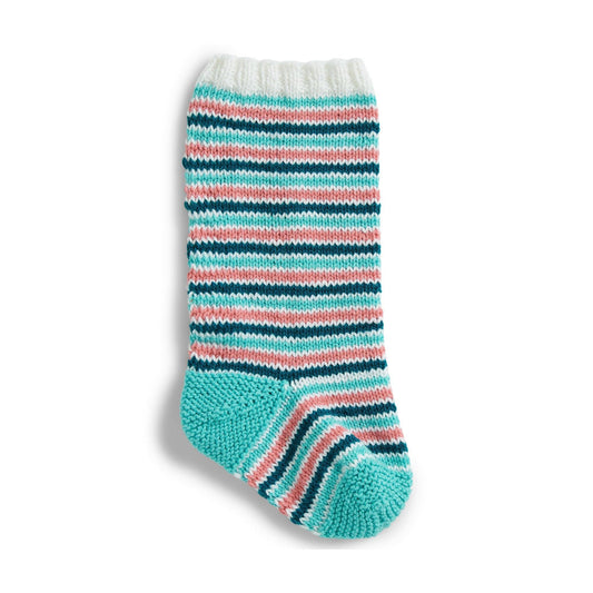 Red Heart Stripy Knit Stocking