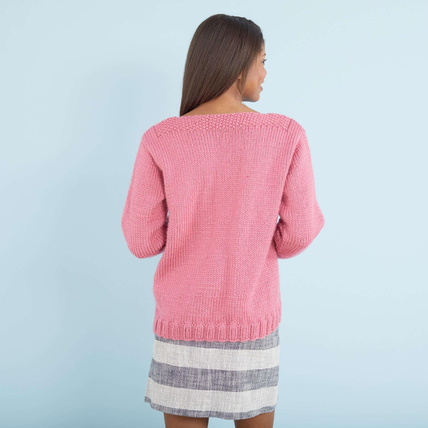 Red Heart Lovely Cable Knit Sweater