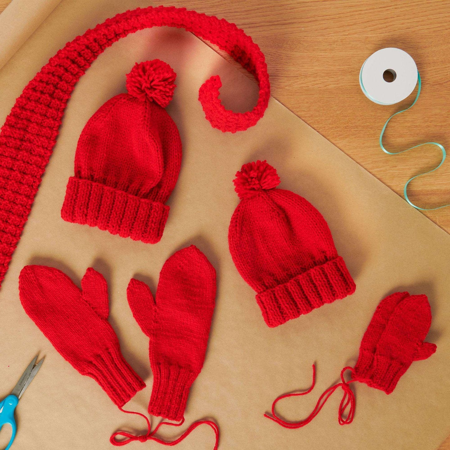 Red Heart Susan's Knit Family Winter Sets