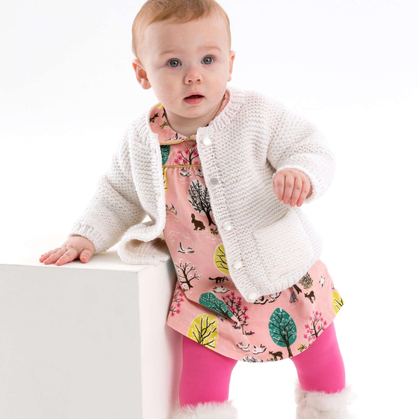 Red Heart Year-Round Baby Knit Cardigan