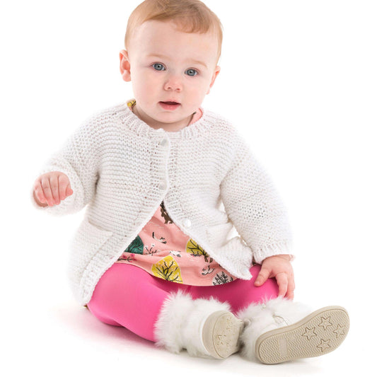 Red Heart Year-Round Baby Knit Cardigan