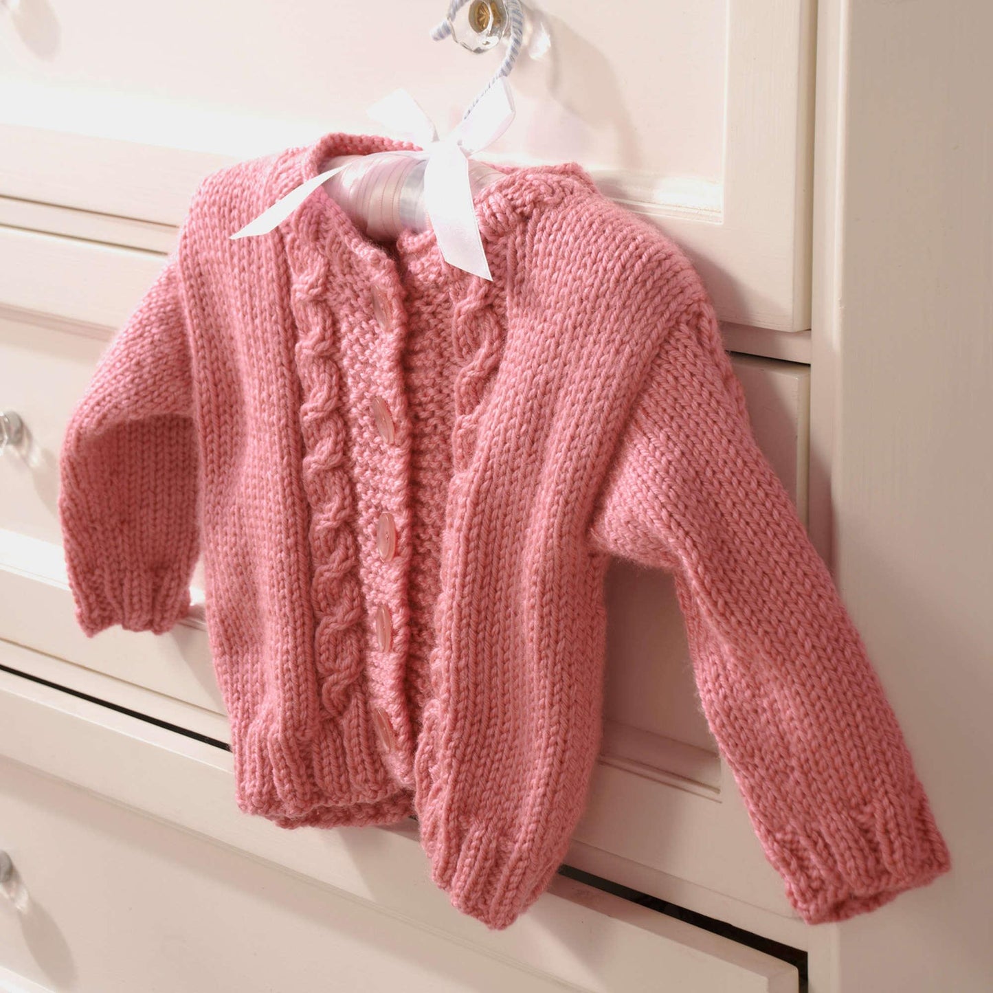 Red Heart Princess Knit Cardigan