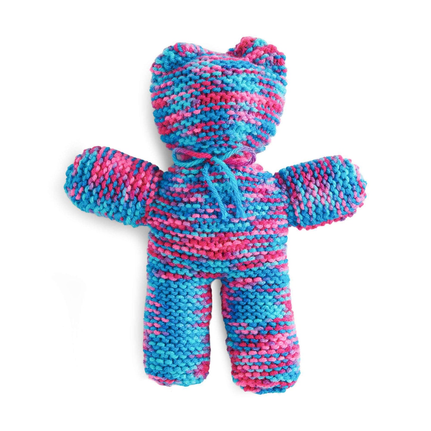 Red Heart Knit Teddy Bear Toy