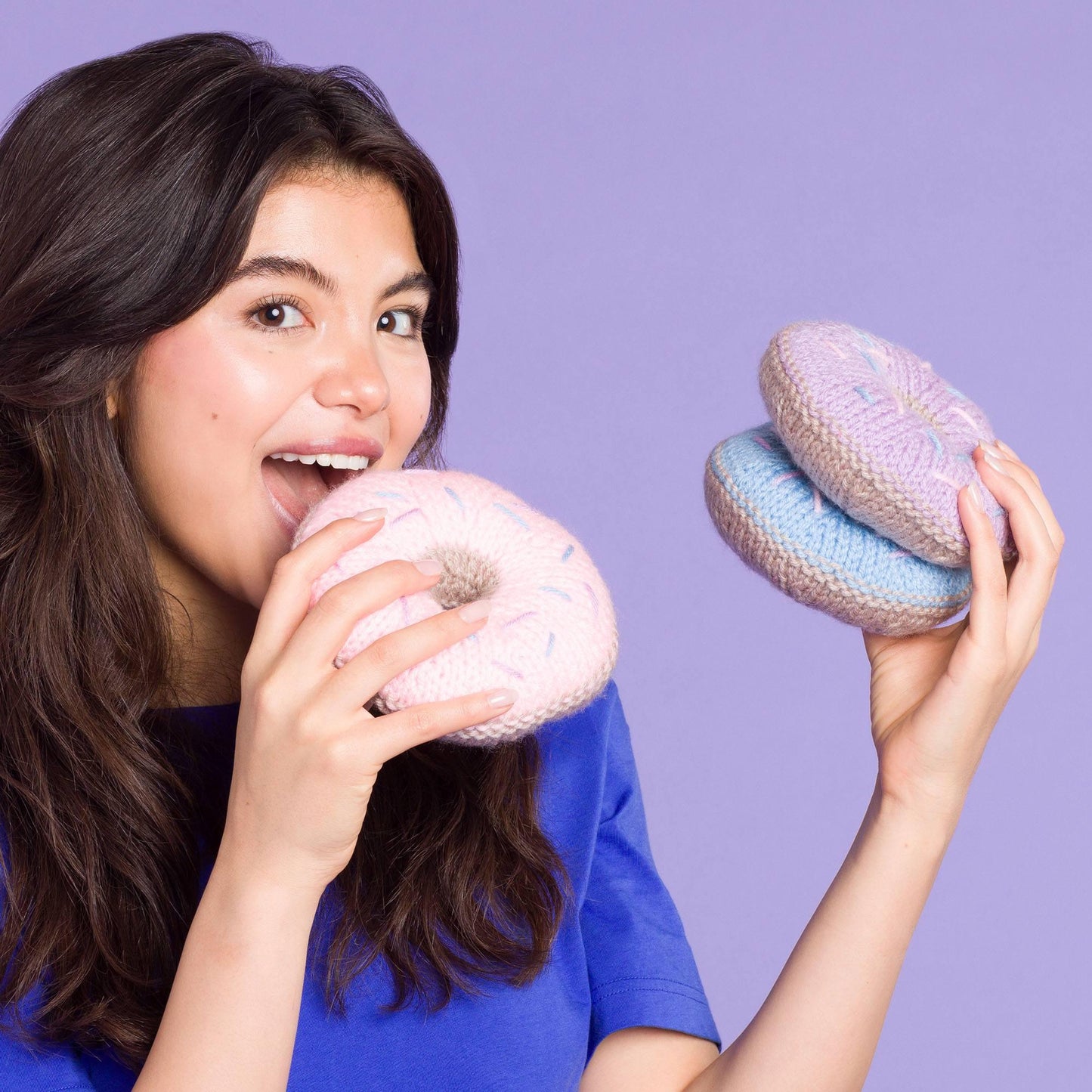 Red Heart Pastel Knit Donuts