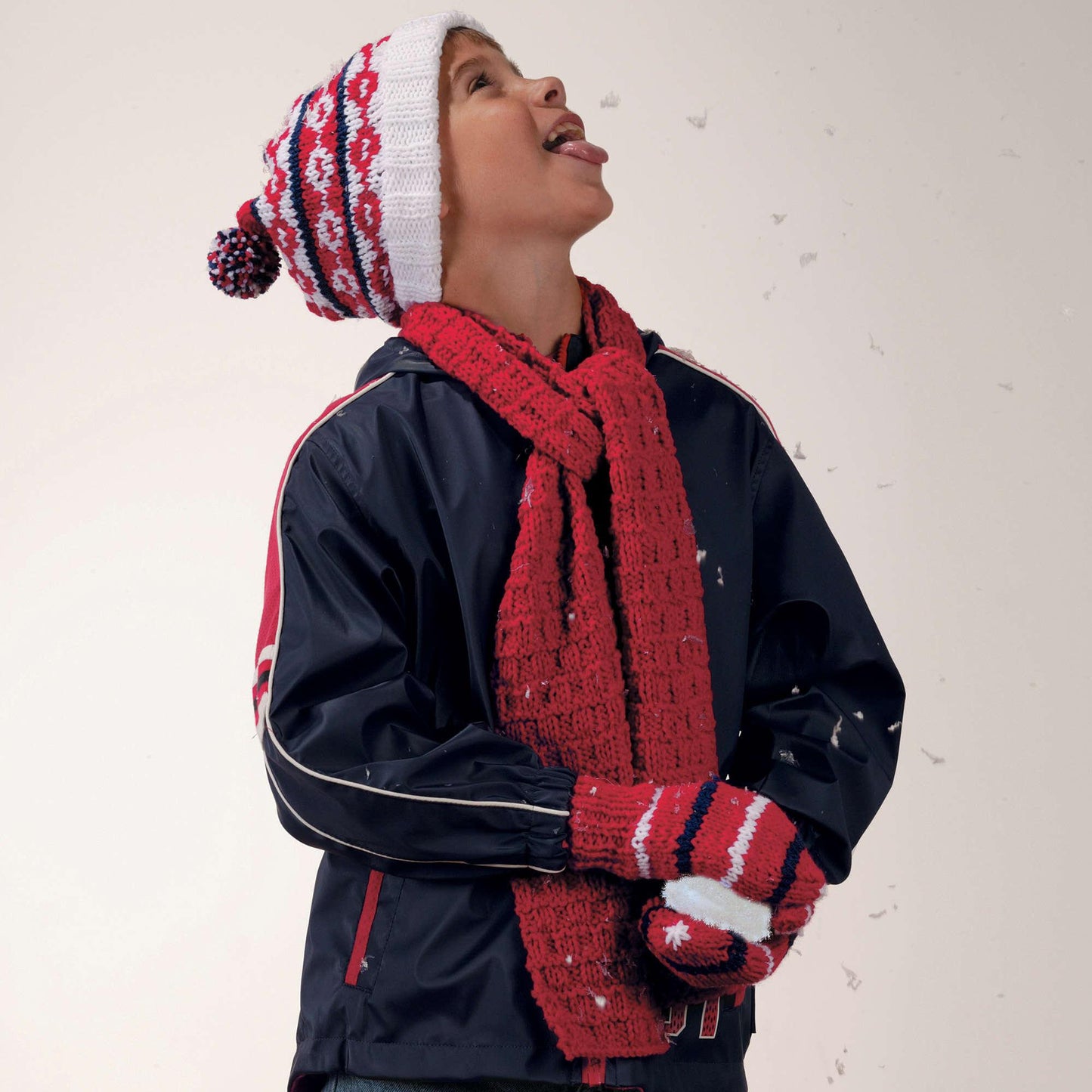 Red Heart Knit Snow Gear