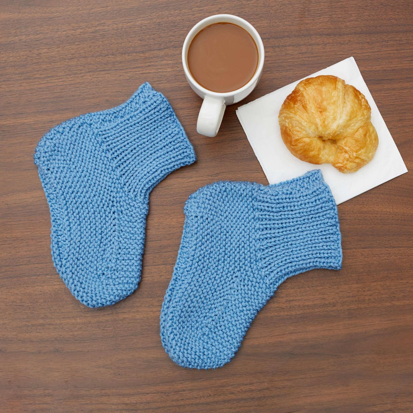 Red Heart Knit Time-Off Slipper Socks