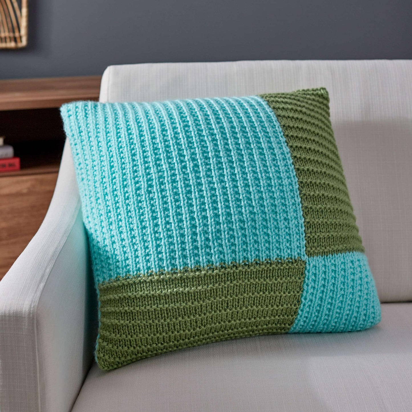 Red Heart Modern Knit Pillow