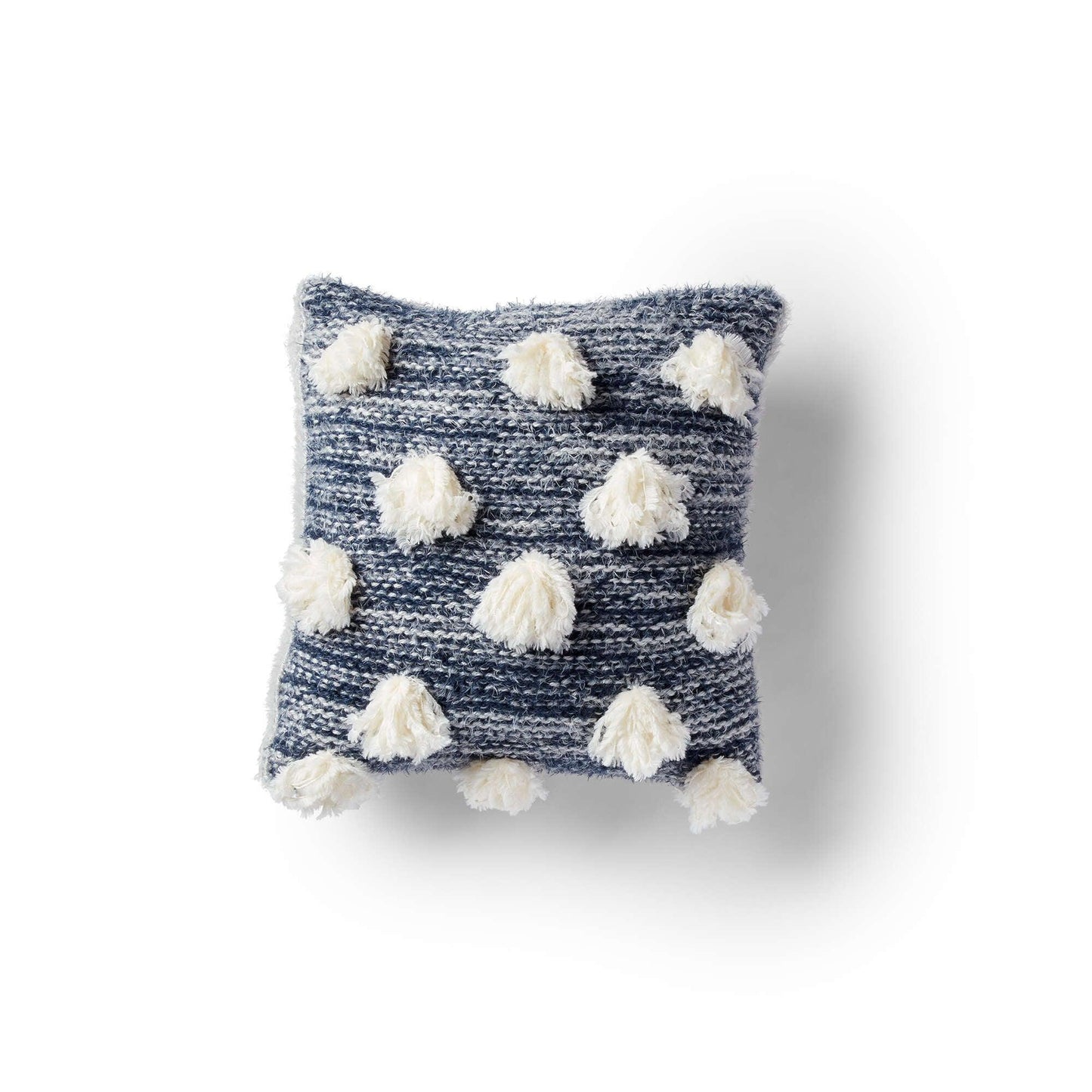 Red Heart Marl & Fur Knit Pillow