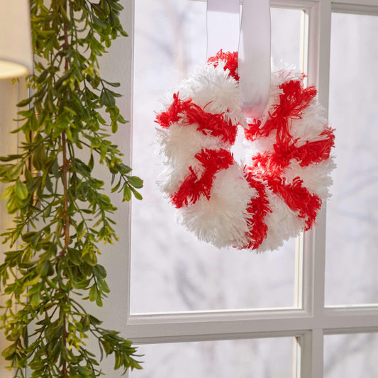 Red Heart Craft Peppermint Wreath