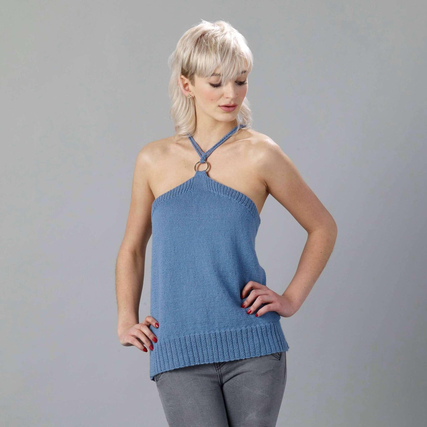 Sugar Bush  Knit Entwined Halter Top