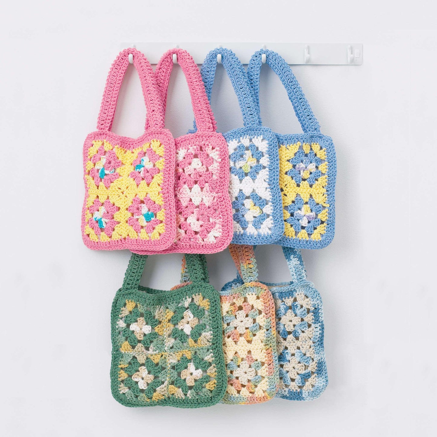 Lily Sugar'n Cream Granny Square Bags