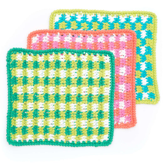 Lily Sugar'n Cream Mod Gingham Dishcloth